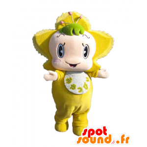 Mascot Miya-Tsupyi. Giant gele bloem Mascot - MASFR28140 - Yuru-Chara Japanse Mascottes