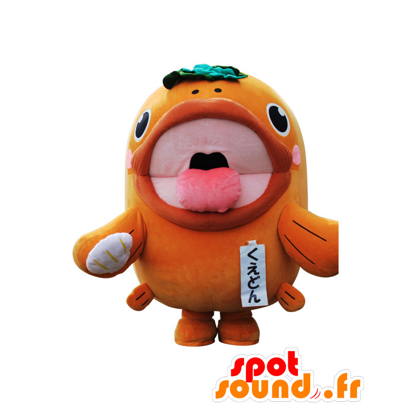 Kuedon Maskottchen. Maskottchen-orange und rosa Fische, Riesen - MASFR28141 - Yuru-Chara japanischen Maskottchen