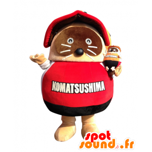 Mascot Ponsuta. Pesukarhu maskotti, jättiläinen Beaver - MASFR28142 - Mascottes Yuru-Chara Japonaises