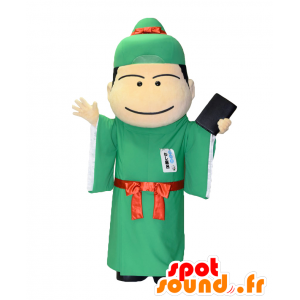 La mascota Washi-kun. Sacerdote vestido con la mascota verde - MASFR28144 - Yuru-Chara mascotas japonesas