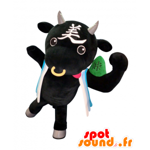 Gyutaro Maskottchen. Einschüchternd schwarze Kuh Maskottchen - MASFR28150 - Yuru-Chara japanischen Maskottchen