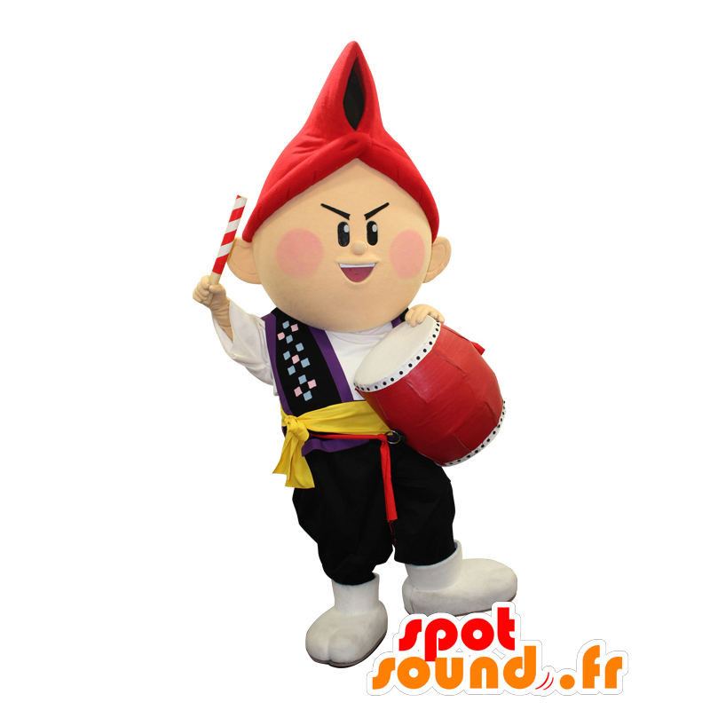 Maskot Apex Bow. Leprechaun maskot med en trommel - MASFR28153 - Yuru-Chara japanske Mascots