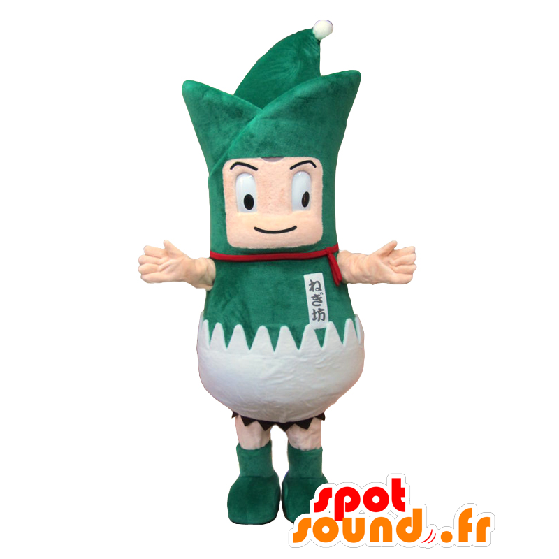 Mascot Negibo. Purjolökmaskot, grön lök - Spotsound maskot