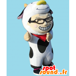 Mascotte de Oyaji kun. Mascotte d'homme déguisé en vache - MASFR28158 - Mascottes Yuru-Chara Japonaises