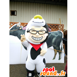 おやじくんのマスコット。牛を装ったマスコット男-MASFR28158-日本のゆるキャラマスコット