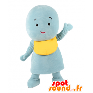 Aisatsu mascot. Blue and yellow snowman mascot - MASFR28159 - Yuru-Chara Japanese mascots