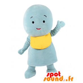 Aisatsu mascot. Blue and yellow snowman mascot - MASFR28159 - Yuru-Chara Japanese mascots