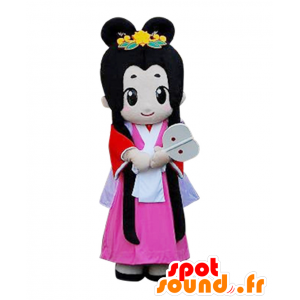 Miya-chan mascot. Mascot Japanese woman, very pretty - MASFR28160 - Yuru-Chara Japanese mascots