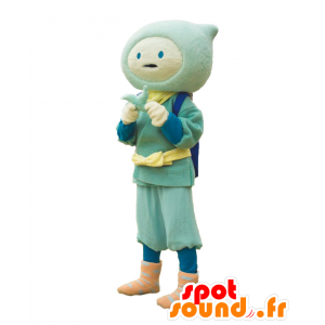 Mascota Doronchan. Mascota Ninja vestido de verde - MASFR28161 - Yuru-Chara mascotas japonesas