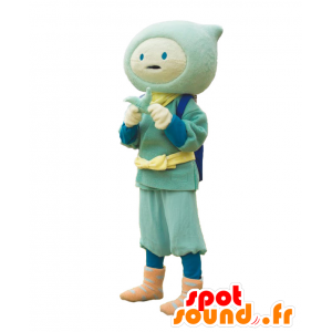 ドロンちゃんのマスコット。緑に身を包んだ忍者のマスコット-MASFR28161-日本のゆるキャラのマスコット
