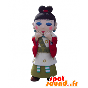 Ikimmusume chan maskot. Makeup kvinna maskot - Spotsound maskot