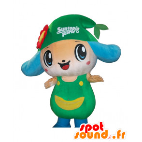 Mascot Suntopia verden. blå og grønn karakter maskot - MASFR28167 - Yuru-Chara japanske Mascots