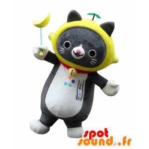 Mascot Kireimon. Mascote do gato com um limão na cabeça - MASFR28172 - Yuru-Chara Mascotes japoneses