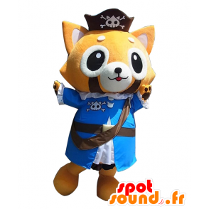 Momokun maskot. Orange rävmaskot i piratdräkt - Spotsound maskot