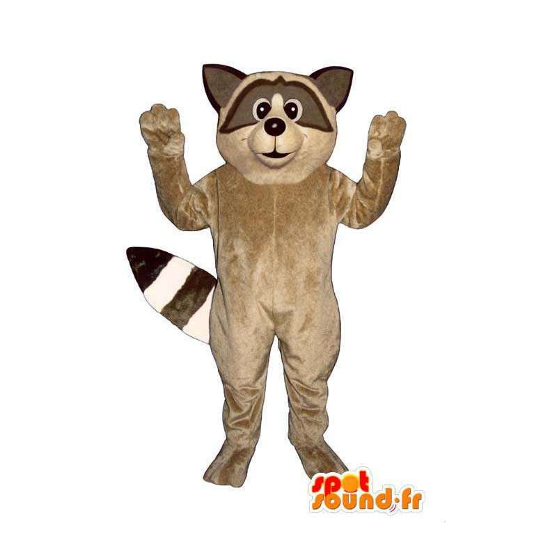 Mascotte beige wasbeer. Raccoon Suit - MASFR007160 - Mascottes van pups