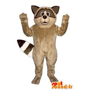 Mascotte beige wasbeer. Raccoon Suit - MASFR007160 - Mascottes van pups