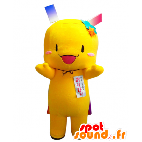 Maskot Oripy. veselá žlutá sněhulák maskot - MASFR28176 - Yuru-Chara japonské Maskoti