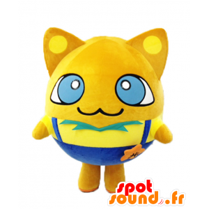 Mascota Komyotan. Mascota del gato amarillo grande, de gran éxito - MASFR28178 - Yuru-Chara mascotas japonesas