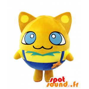 Maskot Komyotan. velký žlutý kočka maskot, velmi úspěšný - MASFR28178 - Yuru-Chara japonské Maskoti