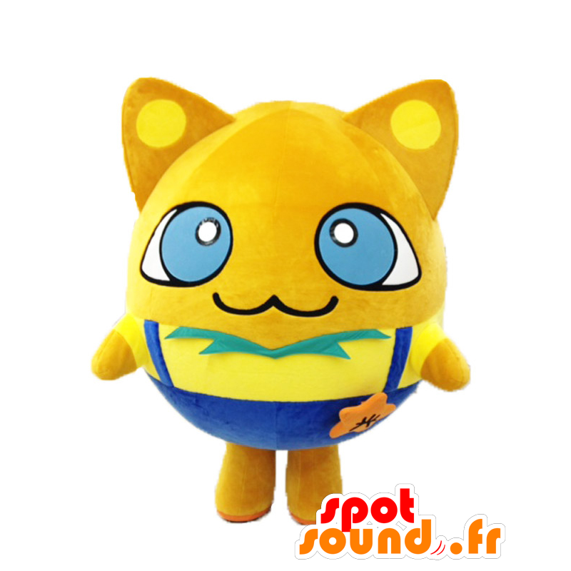 Mascota Komyotan. Mascota del gato amarillo grande, de gran éxito - MASFR28178 - Yuru-Chara mascotas japonesas