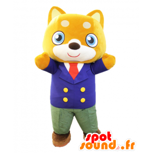 Mascotte de Kurashiba-kun. Mascotte de chien orange, de Shiba Inu - MASFR28180 - Mascottes Yuru-Chara Japonaises