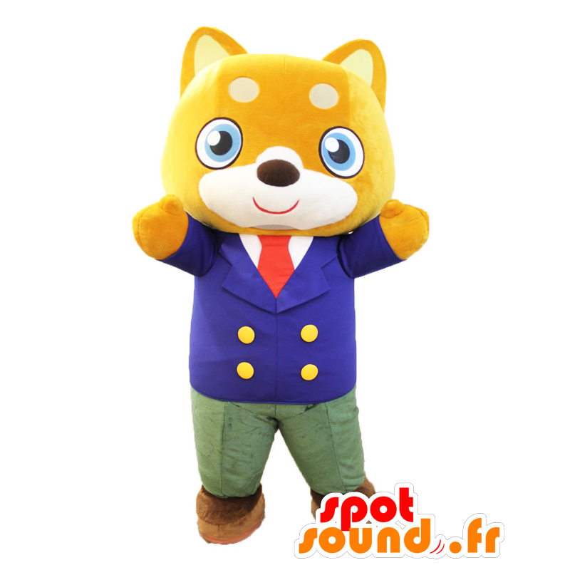 倉柴くんのマスコット。オレンジ色の犬のマスコット、柴犬-MASFR28180-日本のゆるキャラのマスコット