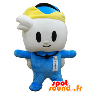 Mascot Hikaru-chan. Mascot winged blue and white snowman - MASFR28181 - Yuru-Chara Japanese mascots