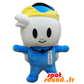 Mascot Hikaru-chan. Mascot homem azul e branco alado - MASFR28181 - Yuru-Chara Mascotes japoneses