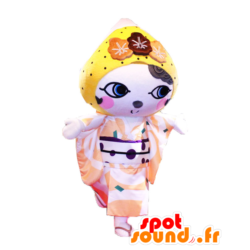 Setotchi Maskottchen. Frau im Kimono-Maskottchen - MASFR28183 - Yuru-Chara japanischen Maskottchen