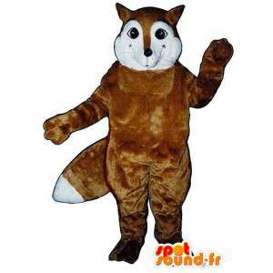 Castanho e branco raposa mascote. Costume Fox - MASFR007161 - Fox Mascotes