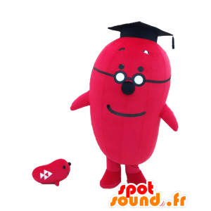 Mascotte de Dr Tarakon. Mascotte de bonhomme rouge, de patate - MASFR28189 - Mascottes Yuru-Chara Japonaises
