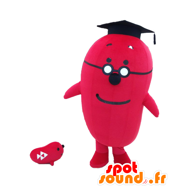 Mascotte de Dr Tarakon. Mascotte de bonhomme rouge, de patate - MASFR28189 - Mascottes Yuru-Chara Japonaises