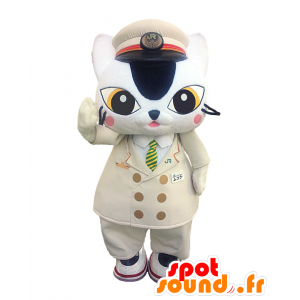 Μασκότ Mukona kun. Πιλοτική μασκότ γάτα, καπετάνιος - MASFR28190 - Yuru-Χαρά ιαπωνική Μασκότ