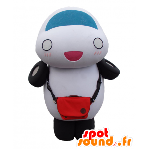 Kurumakun mascot. White and blue car mascot - MASFR28196 - Yuru-Chara Japanese mascots