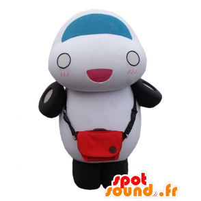 Mascot Kurumakun. wit en blauwe auto Mascot - MASFR28196 - Yuru-Chara Japanse Mascottes