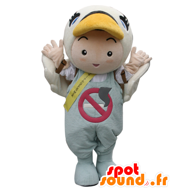 Swan-kun μασκότ. Αγόρι μασκότ ντυμένος σαν ένα πουλί - Ιαπωνικές μασκότ Yuru-Chara - MASFR28200 - SpotSound.fr