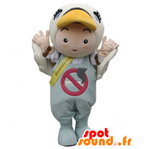 Swan-kun μασκότ. Αγόρι μασκότ ντυμένος σαν ένα πουλί - Ιαπωνικές μασκότ Yuru-Chara - MASFR28200 - SpotSound.fr