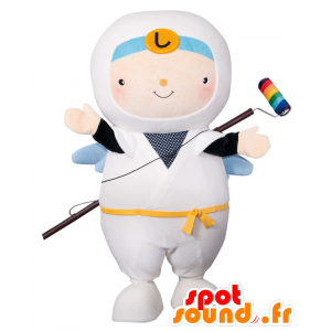 Maskot Shikui. malíř maskot s křídly - MASFR28201 - Yuru-Chara japonské Maskoti