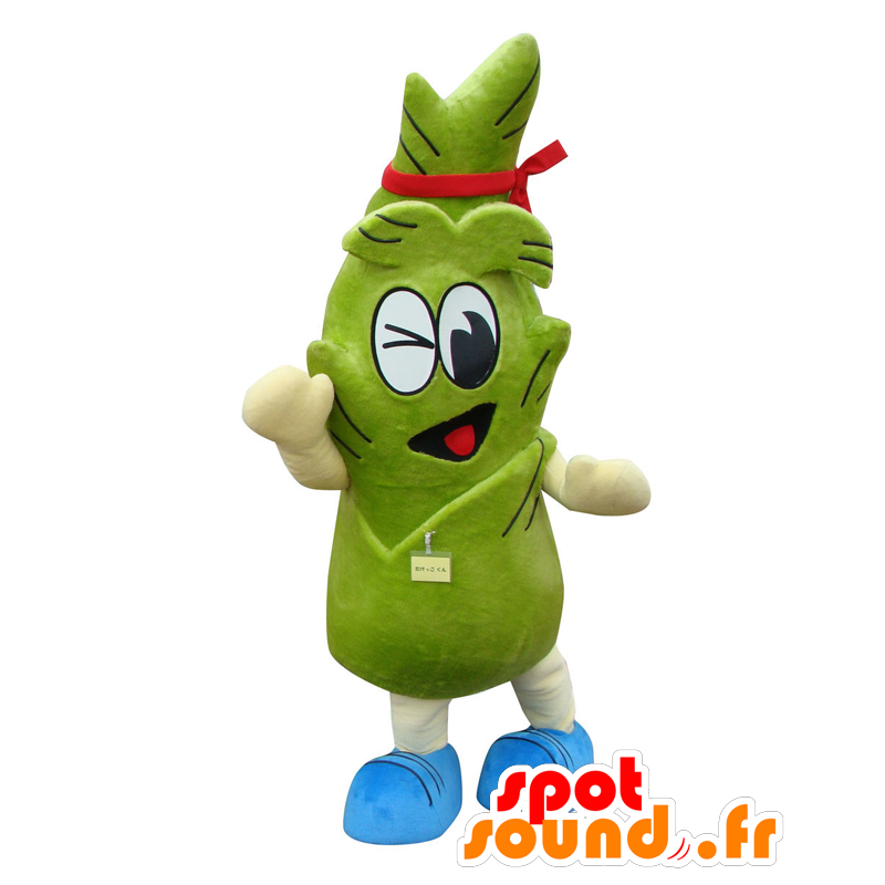 Take-kun mascot. Green bamboo shoot mascot - MASFR28208 - Yuru-Chara Japanese mascots