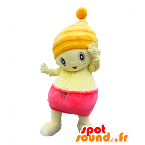 Maskottchen Mikkel. Kleines Kind mit einer Kühlerfigur - MASFR28209 - Yuru-Chara japanischen Maskottchen