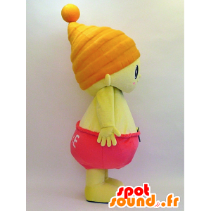 Mascotte de Mikkel. Mascotte de petit enfant avec un bonnet - MASFR28209 - Mascottes Yuru-Chara Japonaises