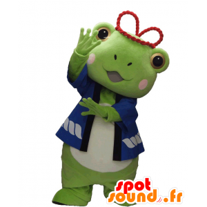 Mascot Yashimaru. Mascot svært vellykket grønn frosk - MASFR28211 - Yuru-Chara japanske Mascots