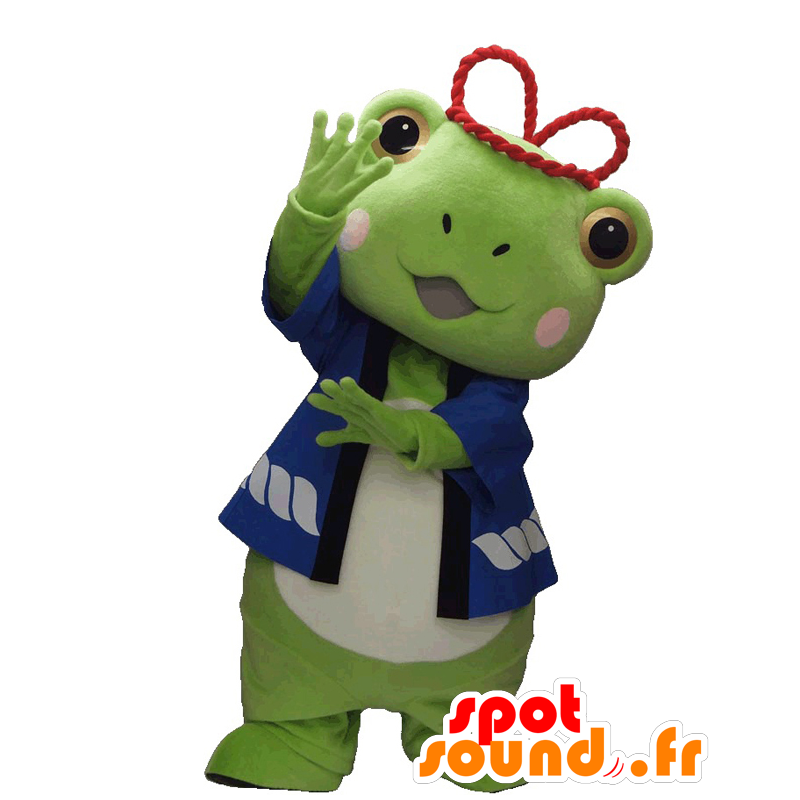 Mascot Yashimaru. Mascot erittäin onnistunut vihreä sammakko - MASFR28211 - Mascottes Yuru-Chara Japonaises