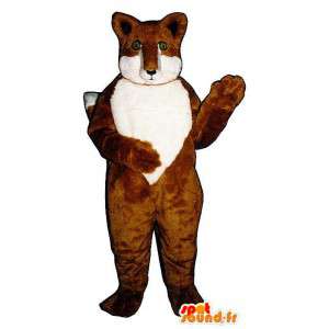 Brun og hvit rev maskot. Fox Costume - MASFR007164 - Fox Maskoter