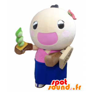 Deputy Yado mascot. Round snowman mascot Knight - MASFR28213 - Yuru-Chara Japanese mascots