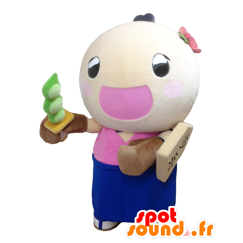 Mascot Assistant Yado. Round Snowman Mascot Knight - MASFR28213 - Yuru-Chara Japanse Mascottes