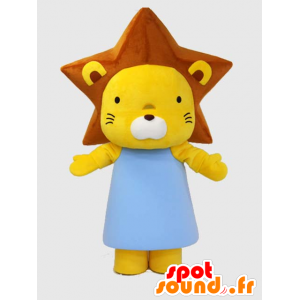 Kiraraion Maskottchen. Löwe-Maskottchen mit einem Sternchen - MASFR28216 - Yuru-Chara japanischen Maskottchen