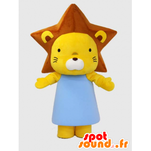Mascot Kiraraion. Lion Mascot tähdellä - MASFR28216 - Mascottes Yuru-Chara Japonaises
