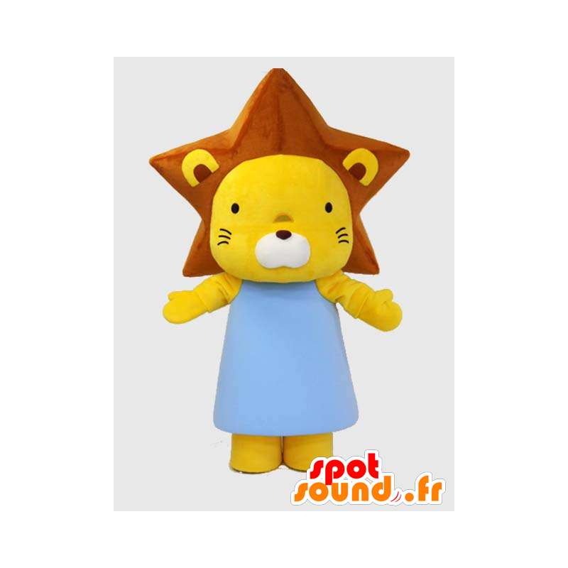 Mascotte de Kiraraion. Mascotte de lion avec une étoile - MASFR28216 - Mascottes Yuru-Chara Japonaises