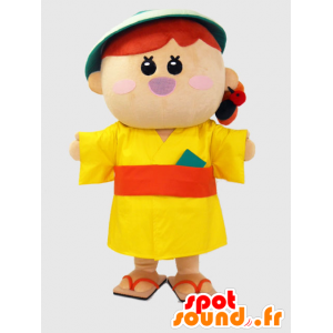 Mascot Tamahime-chan. jente maskot med en lue - MASFR28217 - Yuru-Chara japanske Mascots